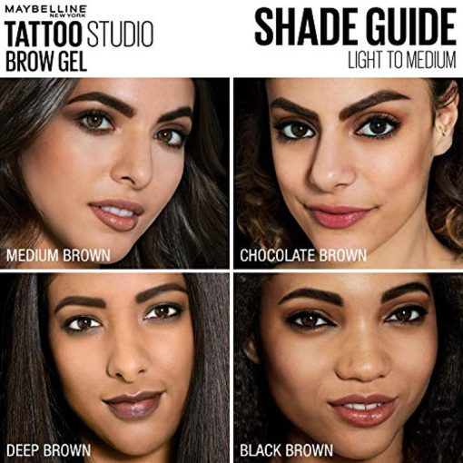 Maybelline TattooStudio Longwear Waterproof Eyebrow Gel Makeup Black Brown - Suthern Picker