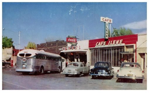 Cafe Ilene Fillmore Utah RPPC Vintage Postcard Kodachrome Repro US 91 - Suthern Picker