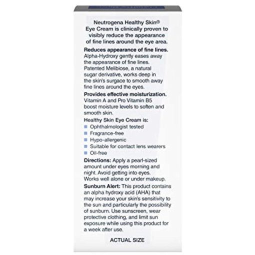 Neutrogena Healthy Skin Anti-Wrinkle Eye Cream with Alpha Hydroxy Acid AHA - Suthern Picker