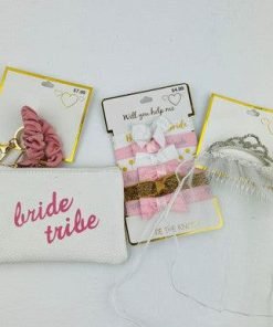 Bridal Bride Hair Ties Pouch With Scrunchie Hair Comb Shower Party Favors Lot - Suthern Picker