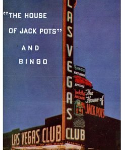 Largest Sign In The West Vegas House Of Jackpots Vintage RP Postcard Kodachrome - Suthern Picker