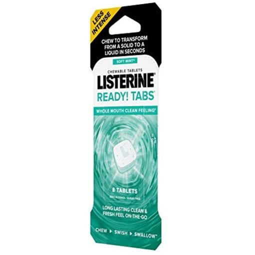 Listerine Ready Tabs Chewable Tablets Soft Mint Flavor Fresh Breath Tablets 8 ct - Suthern Picker