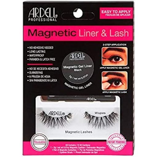 Ardell Magnetic Gel EyeLiner & False Lashes Wispies Black 1 set - Suthern Picker