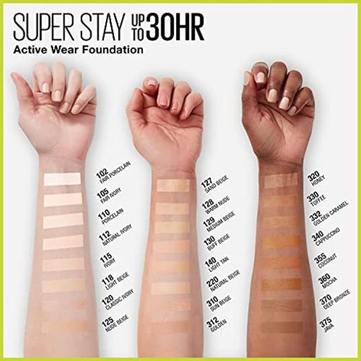 Maybelline Super Stay Full Coverage Liquid Foundation Makeup Fair Porcelain 102 - Suthern Picker