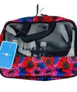 Nine To Nine Colorful Floral Toiletry Travel Bag Organizer With 3 Travel Bottles - Suthern Picker