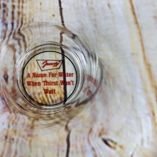Jacuzzi Vintage Collector Glass With Logo Slogan On Bottom 5 Inch Tall 1 - Suthern Picker
