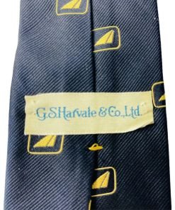 G. S. Harvale & Co. Ltd. Men's Neck Tie Black Airline Logo 100% Silk - Suthern Picker