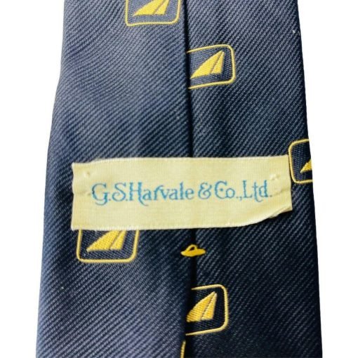 G. S. Harvale & Co. Ltd. Men's Neck Tie Black Airline Logo 100% Silk - Suthern Picker