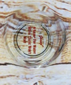 Jacuzzi Vintage Collector Glass With Logo Slogan On Bottom 5 Inch Tall-2 - Suthern Picker