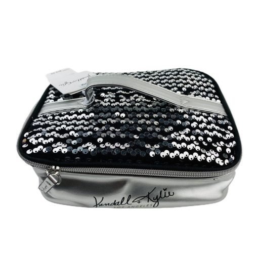 Kendall + Kylie Los Angeles Black And Silver Vanity Case Makeup Bag - Suthern Picker