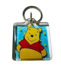 Winnie The Pooh Acrylic Keychain Blue Clear Polka Dot - Suthern Picker