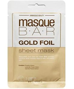 Masque Bar Gold Foil Sheet Mask Hydration Lavender 1.01 Fluid Ounce - Suthern Picker