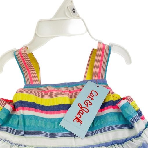 Toddler Girls' Tank Top Striped Dress Cat & Jack Pink Purple Blue 12M 18M 2T-5T - Suthern Picker