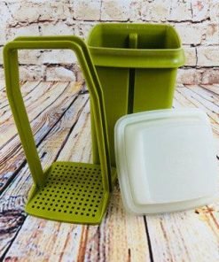 Tupperware Vintage Olive Pickle Keeper 1330-2 Avocado Green Container - Suthern Picker