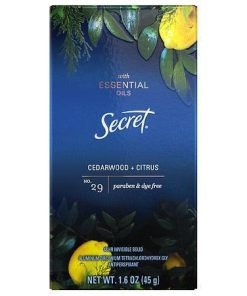 Secret Invisible Solid Antiperspirant Deodorant Essential Oils Cedarwood Citrus - Suthern Picker