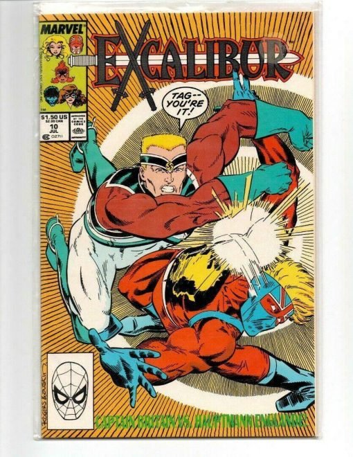 Excalibur #10 Marvel Comics JUL 1989 Captain Britain Vs Hauptmann Englande - Suthern Picker