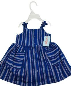 Toddler Girls Tank Top Striped Button Dress with Shine Cat & Jack Navy Blue - Suthern Picker