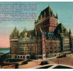 Chateau Frontenac Champion Monument Vintage Postcard Linen Quebec Canada - Suthern Picker