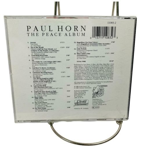 Paul Horn The Peace Album Christmas Music Audio CD 1988 - Suthern Picker