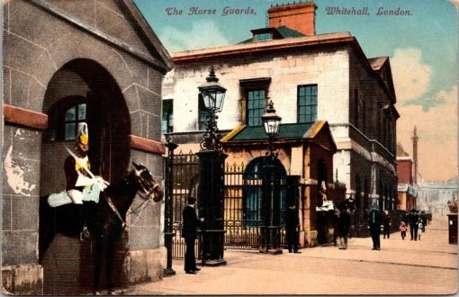 Horse Guards at Whitehall London UK Original Vintage Postcard Unposted - Suthern Picker