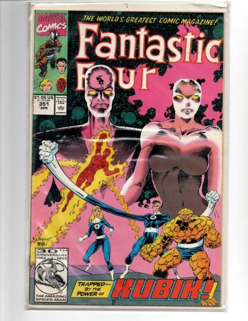 Fantastic Four #351 April 1991 Marvel Comics Comic Book Trapped Power Of Kubik - Suthern Picker