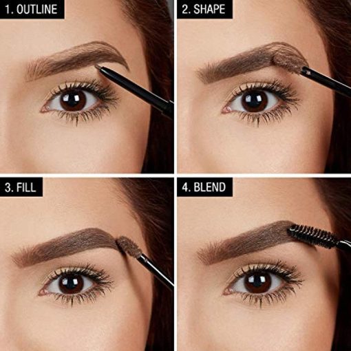 Maybelline TattooStudio Longwear Waterproof Eyebrow Gel Makeup Black Brown - Suthern Picker