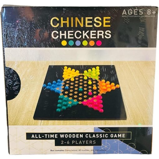 Classic Chinese Checkers Game RMS International All-Time Wooden NEW In Box - Suthern Picker