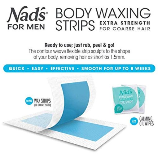 Nad's For Men Body Wax Strips Wax Hair Removal For Men Waxing Kit 20 Strips - Suthern Picker