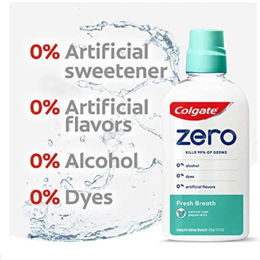 Colgate Zero Alcohol Free Mouthwash with CPC Natural Cool Peppermint 17.4 oz - Suthern Picker