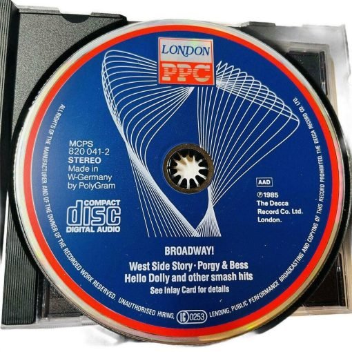 Broadway! Smash Hits London PPC CD 1985 Decca No Insert West Side Story - Suthern Picker