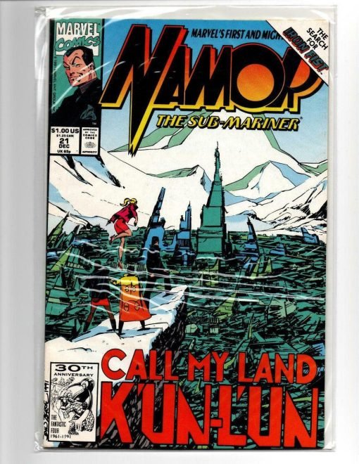 Namor #21 December 1991 The Sub-Mariner Marvel Comic Book Call My Land Kun-Lun - Suthern Picker