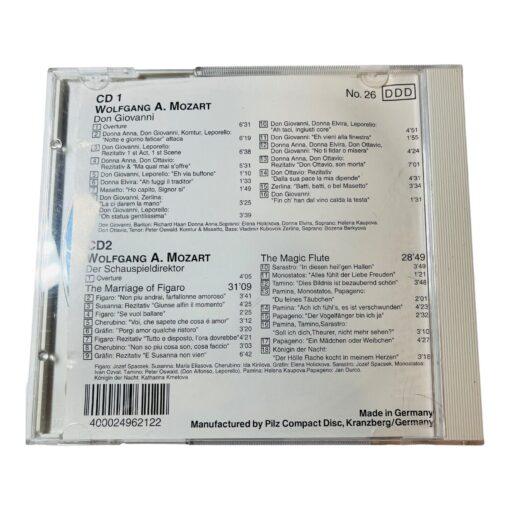 Wolfgang Amadeus Mozart Famous Arias Vol 1 & 2 CD - Image 2