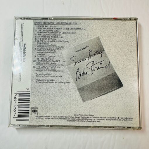Barbra Streisand A Christmas Album CD Digitally Remastered Columbia CK 9557 - Image 2