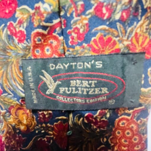 Bert Pulitzer Dayton's  Collectors Edition Men's Silk Floral Neck Tie - Image 2