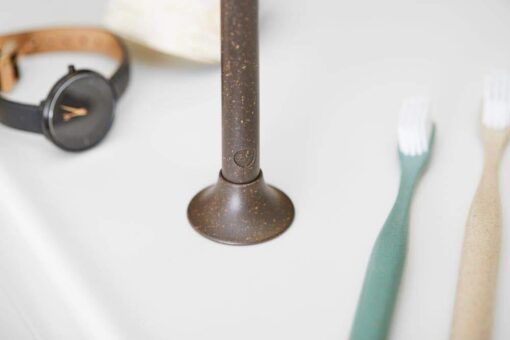 Bogobrush Compostable Toothbrush with Soft Nylon Bristles Stand in Coffee Brown - Image 2