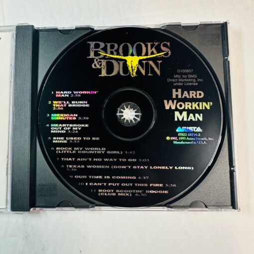 Brooks & Dunn Hard Workin Man CD Album 1993 Country Music Arista Records - Image 3
