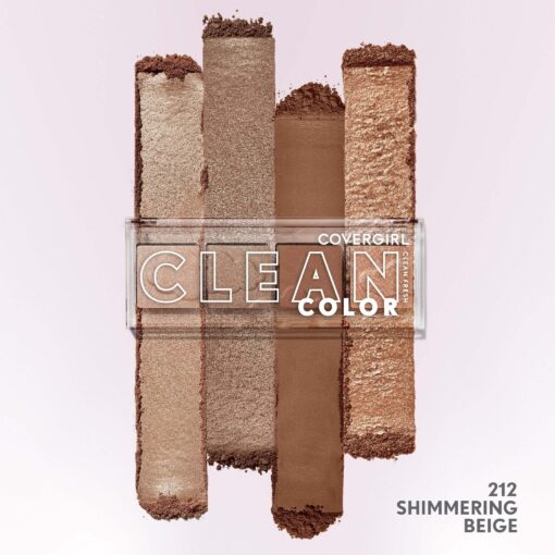COVERGIRL Clean Fresh Clean Color Eyeshadow Palette Shimmer Shimmering Beige - Image 4