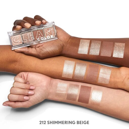COVERGIRL Clean Fresh Clean Color Eyeshadow Palette Shimmer Shimmering Beige - Image 5