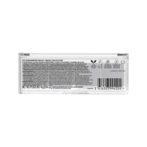 COVERGIRL Clean Fresh Clean Color Eyeshadow Palette Shimmer Shimmering Beige - Image 7