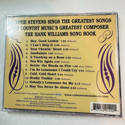 Connie Stevens The Hank Williams Song Book CD - Image 2