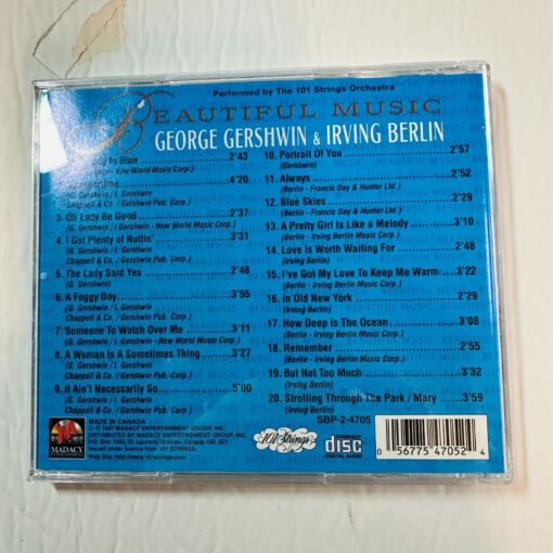 Beautiful Music CD George Gershwin & Irving Berlin By 101 Strings Orchestra - Image 2