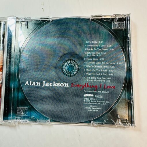 Alan Jackson Everything I Love CD Album Country Music 1996 Release - Image 3