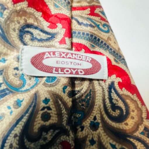 Alexander Lloyd Boston Men's Paisley Silk Classic Multicolor Neck Tie - Image 2