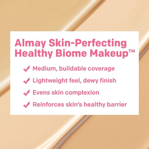 Almay Skin Perfecting Healthy Biome Foundation Prebiotic Complex SPF 25 150 Tan - Image 3