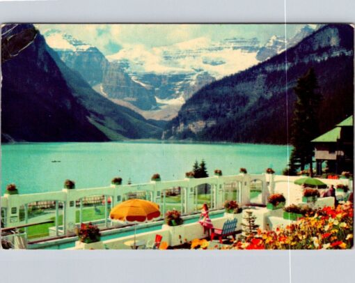 Banff National Park Alberta Canada Lake Louise Victoria Glacier Postcard Posted