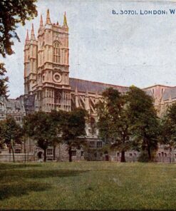 B 30701 London Westminster Abbey Postcard 1948 Posted Photocrom