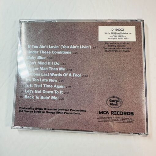 George Strait You Ain't Lovin' You Ain't Livin' CD - Image 2