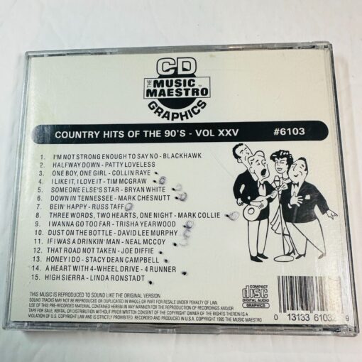 Country Hits Of The 90s Vol XXV CD Audio Disc Blackhawk Patty Loveless - Image 2