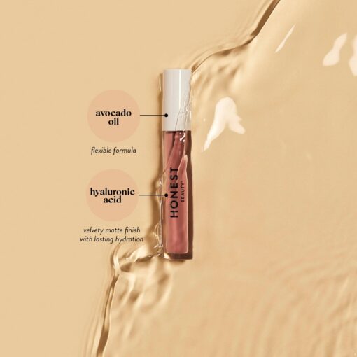 Honest Beauty Hydrating Liquid Lipstick Hyaluronic Acid Happiness12 fl oz - Image 4
