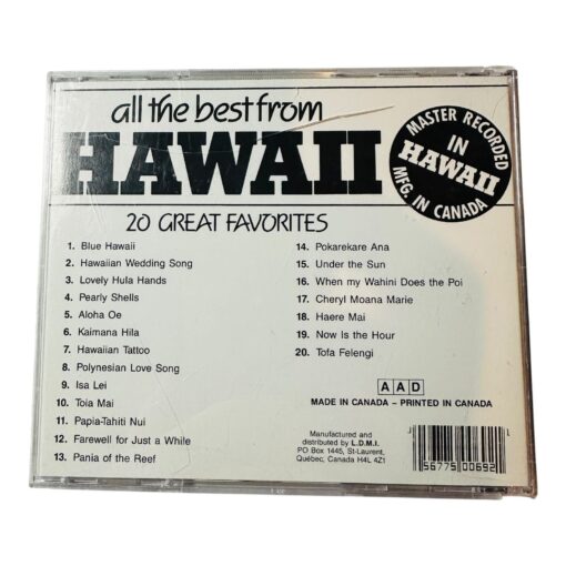 All The Best From Hawaii CD 20 Great Favorites Made In Canada - Image 2